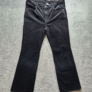 Chicos Womens Black Velvet Pants US 16 Chicos 3 Bootcut Casual Neutral Velour